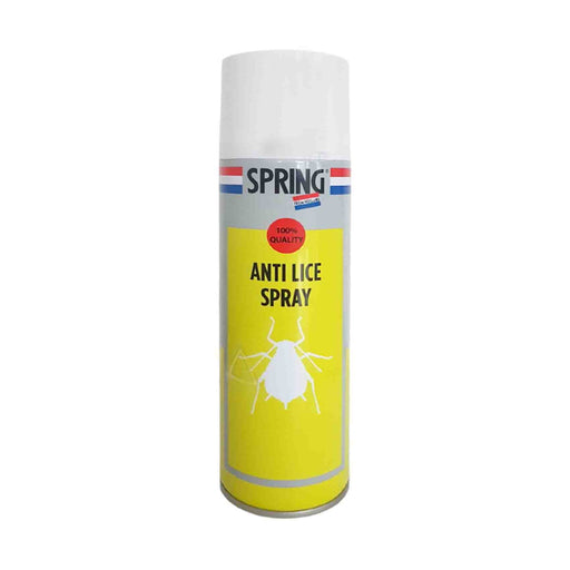 Spring anti lice spray can on a white background