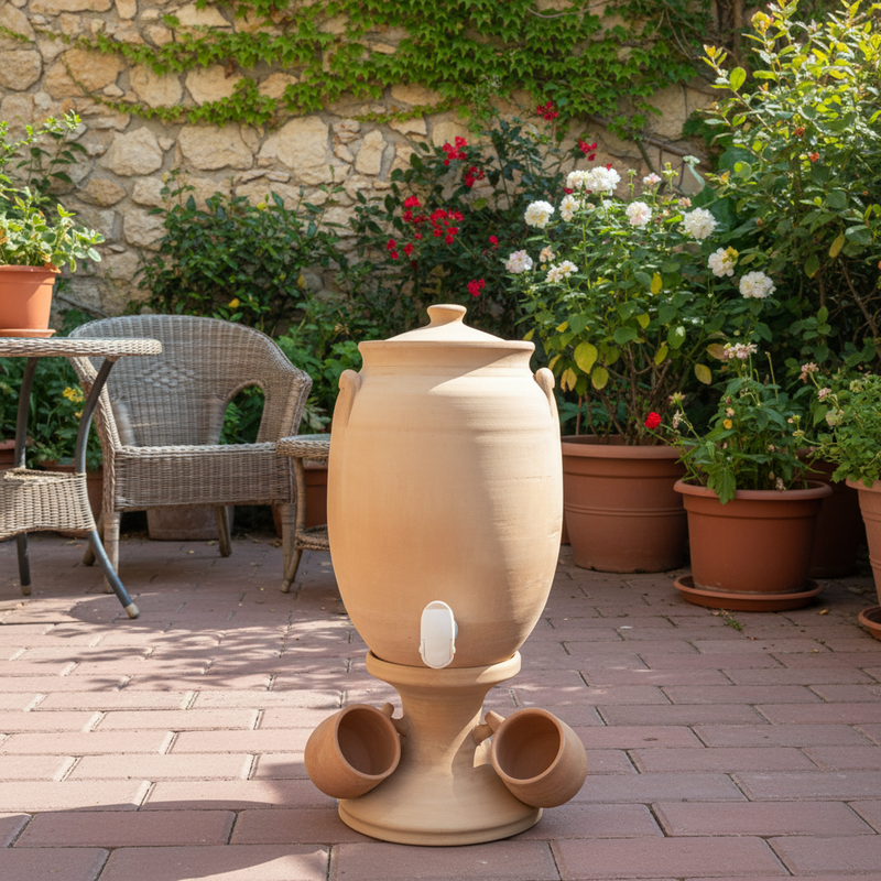 Handmade Clay Water cooler small set  45cm