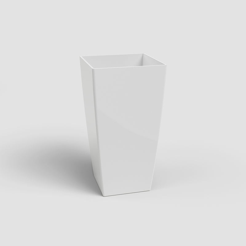 White rectangular box on a light gray background