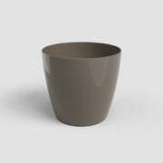 Brown glossy pot on a white background