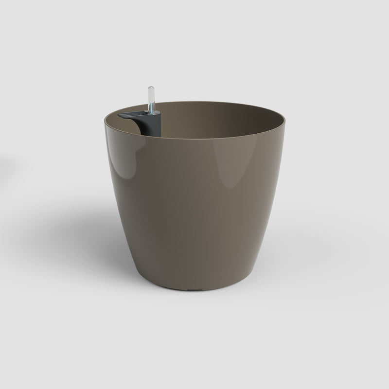 Brown planter pot on a white background