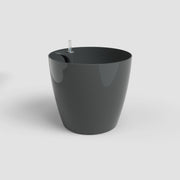 Black planter pot on a white background