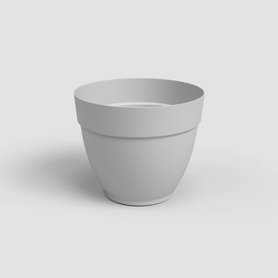 Gray pot on a white background