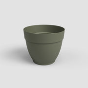 Green plant pot on a white background