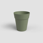 Green plant pot on a white background