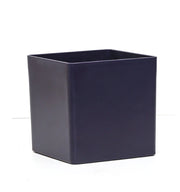 Navy blue rectangular planter on a white background