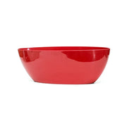 Red bowl on a white background