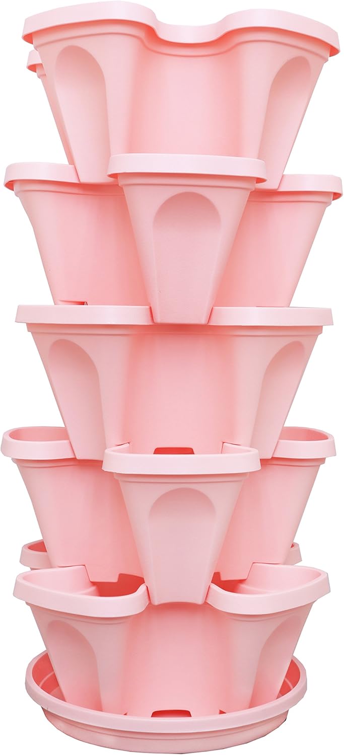 Plastic Stackable flower Pot -D30xH16 -Single Piece