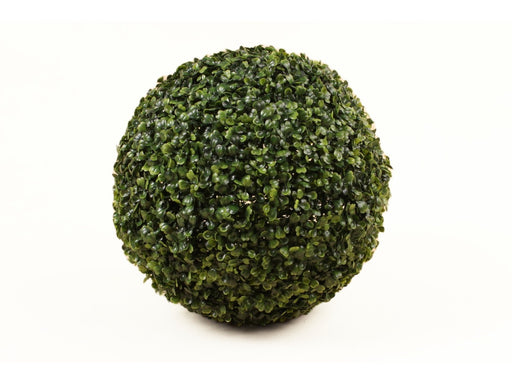 Artificial green sphere on a white background