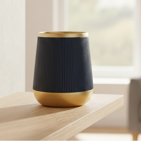 Plastic Pot 6733 (Black) - D33xH45xBD40