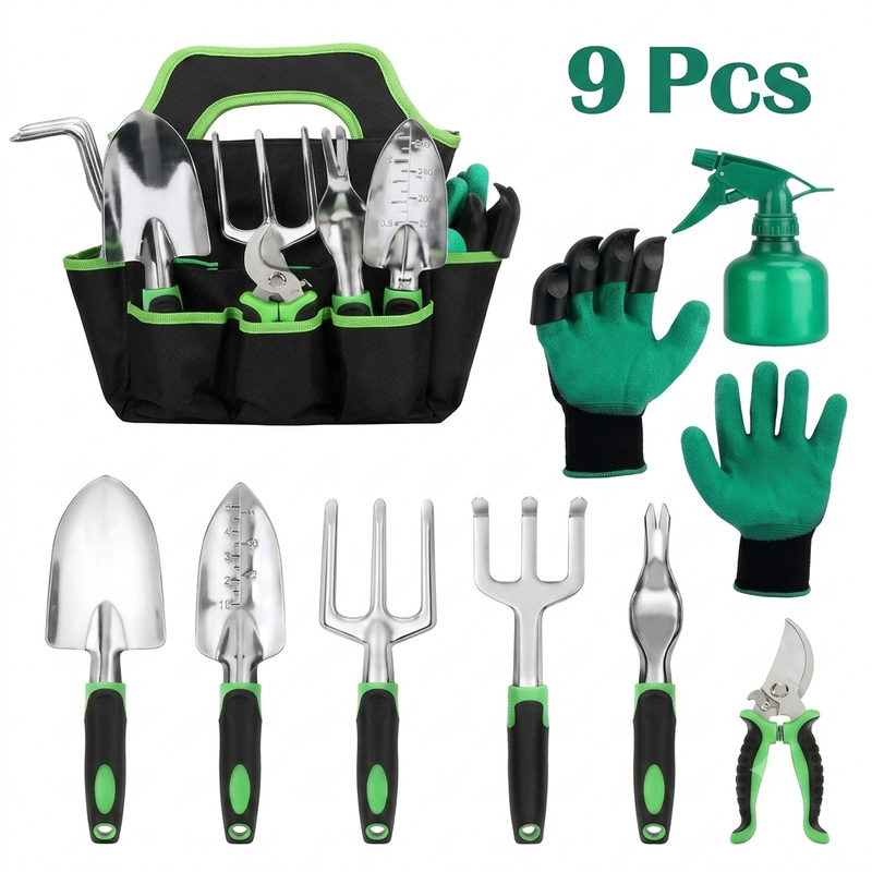 Garden Tools Set - 9pcs with bag
