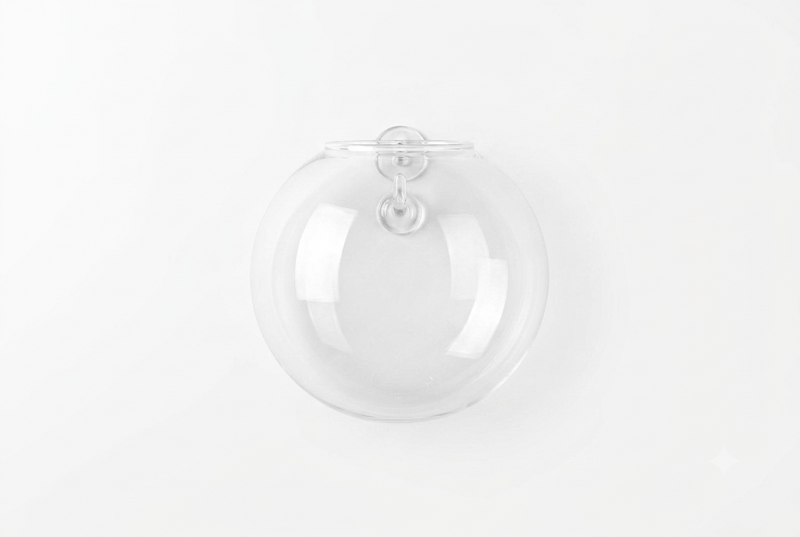 Glass Hanging Pot uses for Money plant etc (Only Vase)
