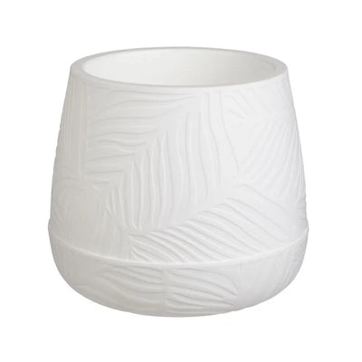 Plastic round pot white - KD2333N