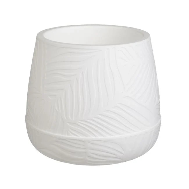 Plastic round pot white - KD2333N