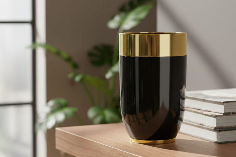 Plastic Pot 6753 (Black)-D36xH62.5