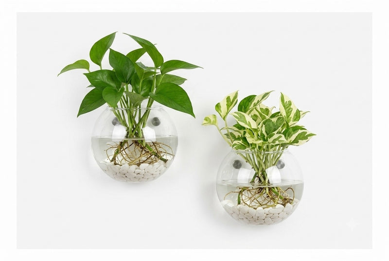 Glass Hanging Pot uses for Money plant etc (Only Vase)