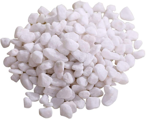 Snow white pebbles 1-2cm 20kg bag image 0